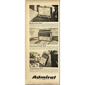 Admiral "Mark of Quality Throughout the World" Vintage Print Ad 1967
